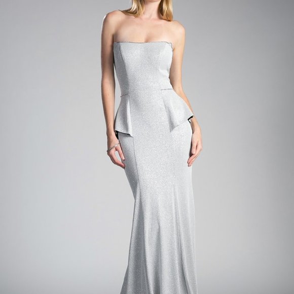 Glittered Strapless Mermaid Shape Dress CD5025 - Picture 3 of 7